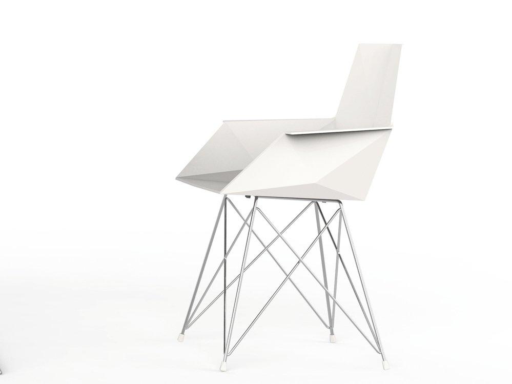 Polypropylene garden chair with armrests | Faz by Vondom