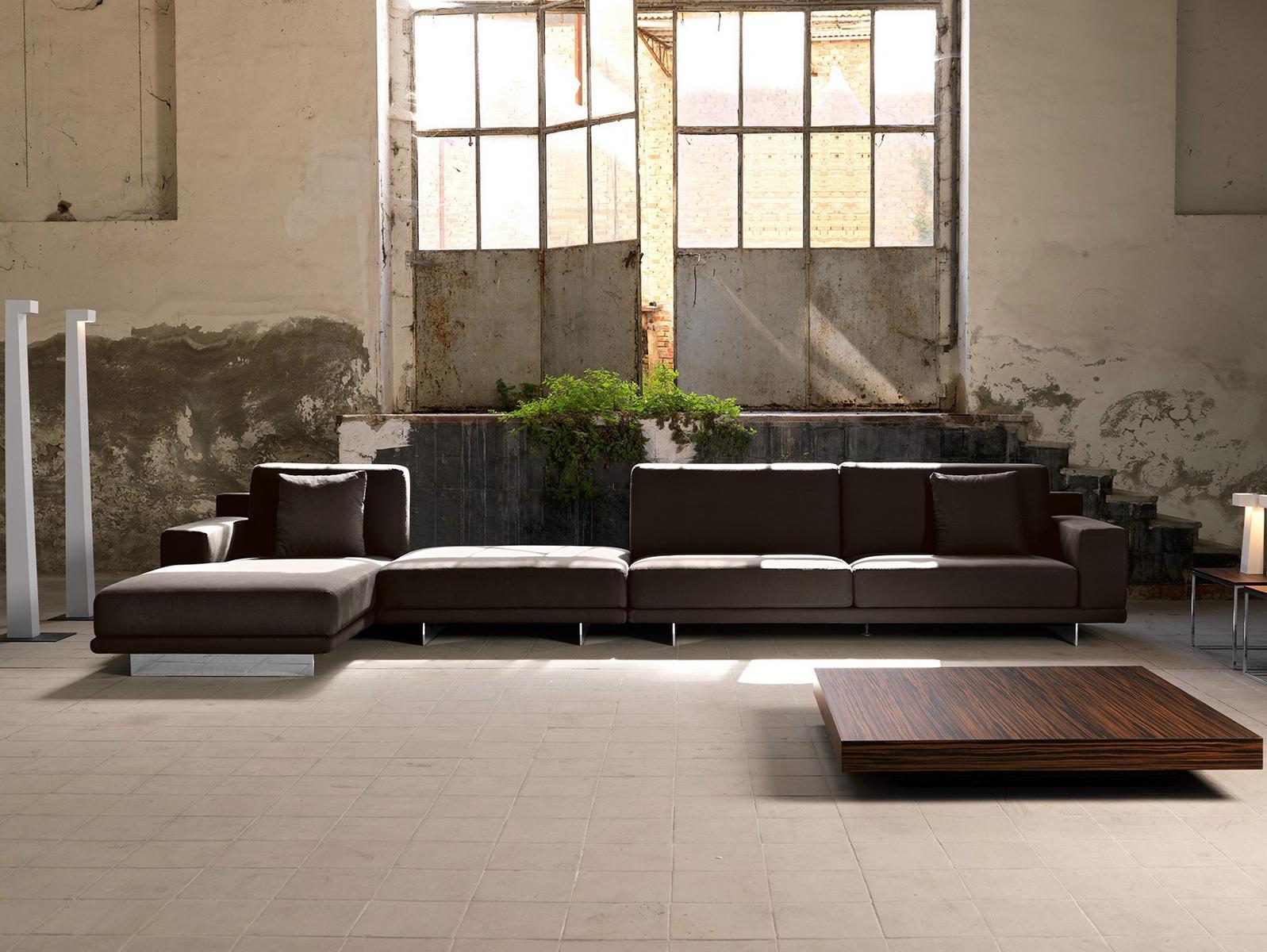 Fabric sofa with chaise longue | Bresson by Domingo salotti