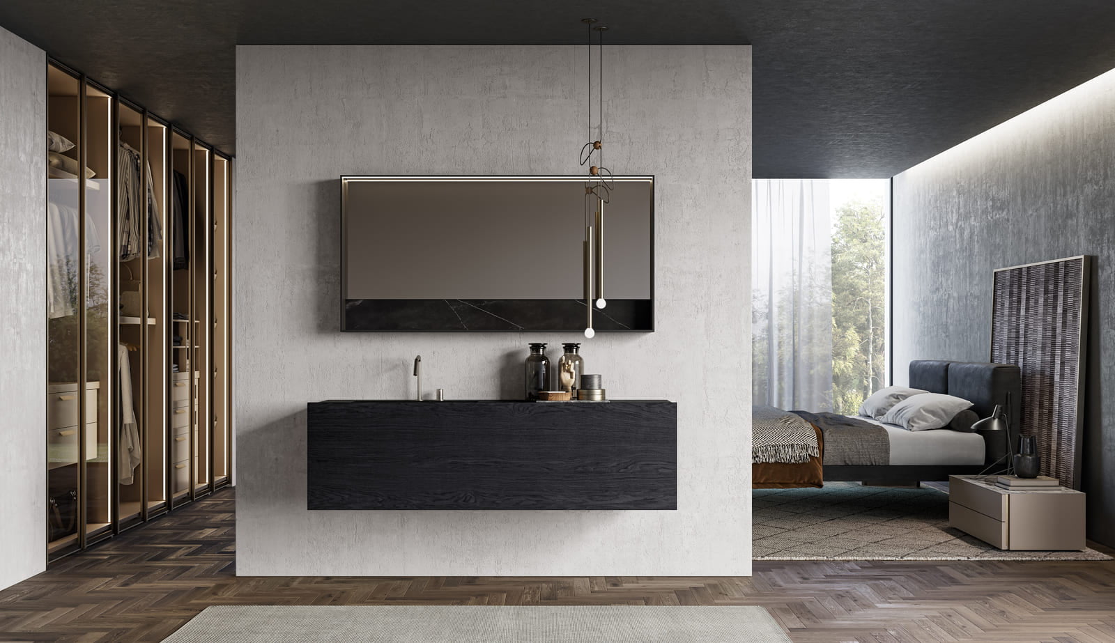 Lacquered bathroom | Sail by Birex