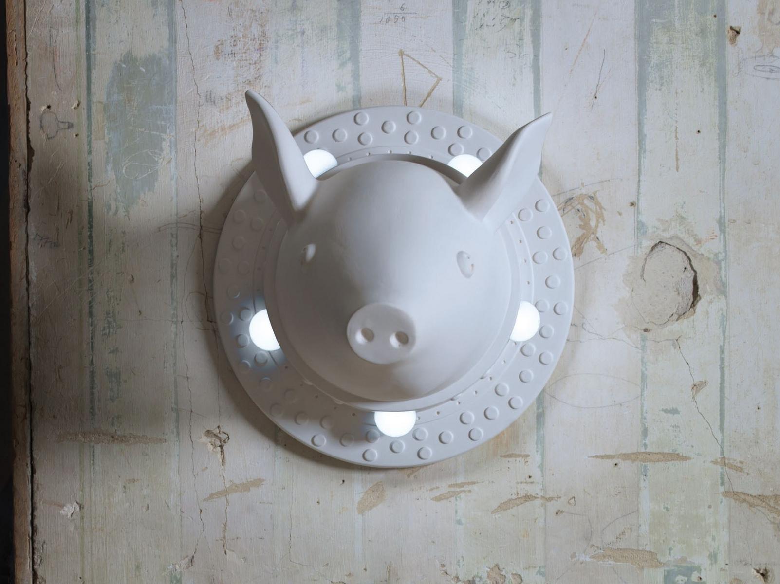 Ceramic wall lamp | Porcamiseria by Karman