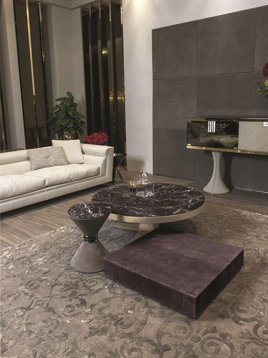 Round metal coffee table | Angie by Longhi