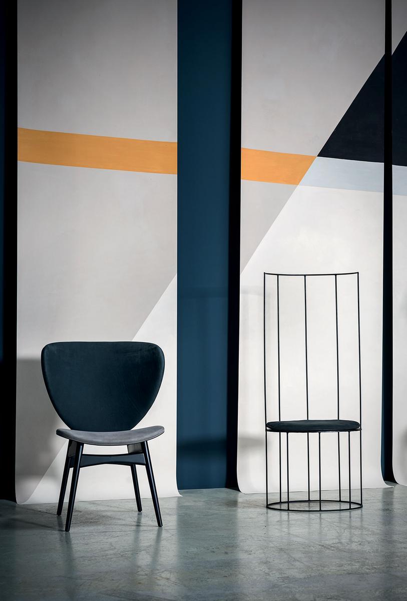 High-back iron chair | Ginestra Nuda by Baxter