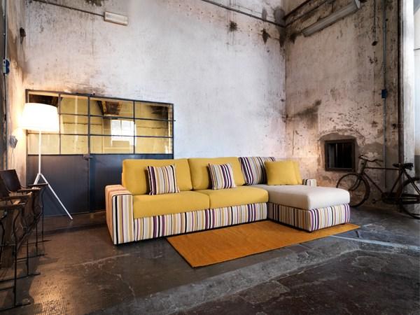 Sectional fabric sofa | Glenn by Domingo salotti