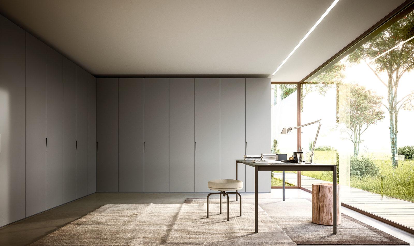 Modular lacquered wardrobe with doors | Sliver by ALF Dafre