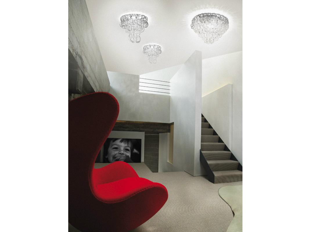 Crystal ceiling lamp | Giogali Pl by Vistosi