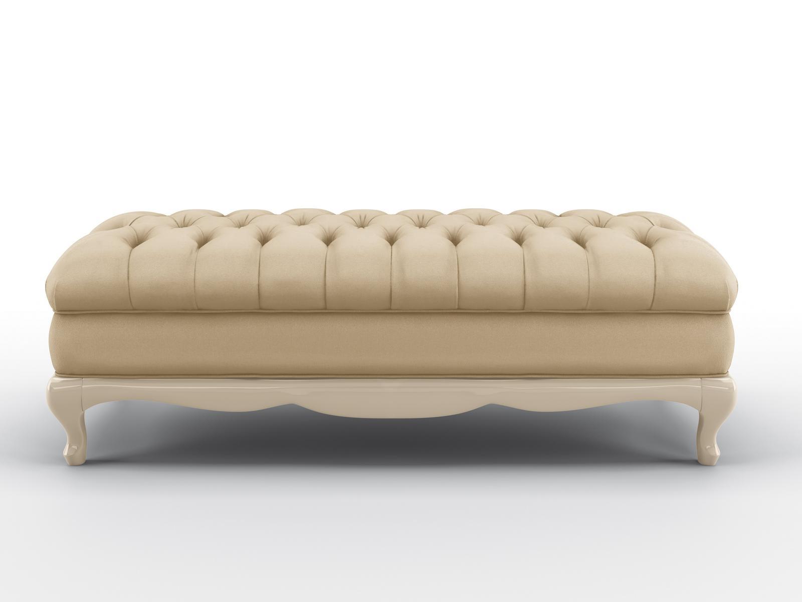 Tufted upholstered velvet bench | Fly by Bruno Zampa
