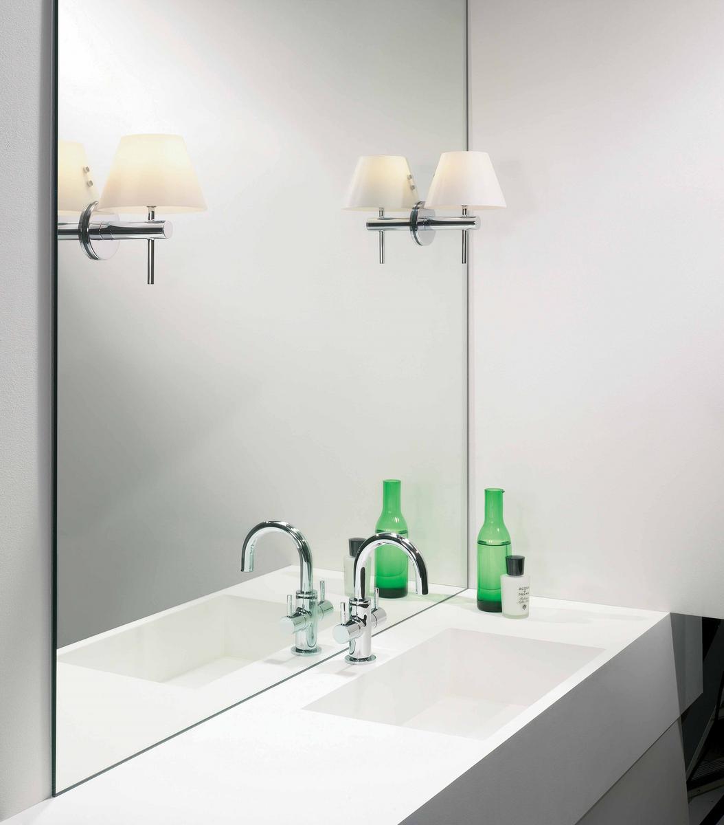 Glass and steel wall light with dimmer | Roma by Astro lighting