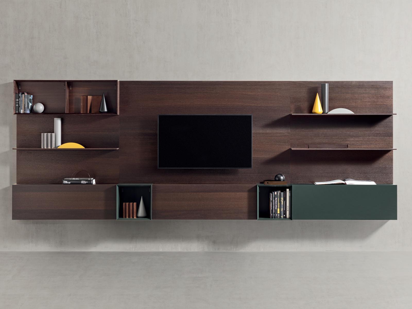 Sectional wooden storage wall | People 03 by Pianca