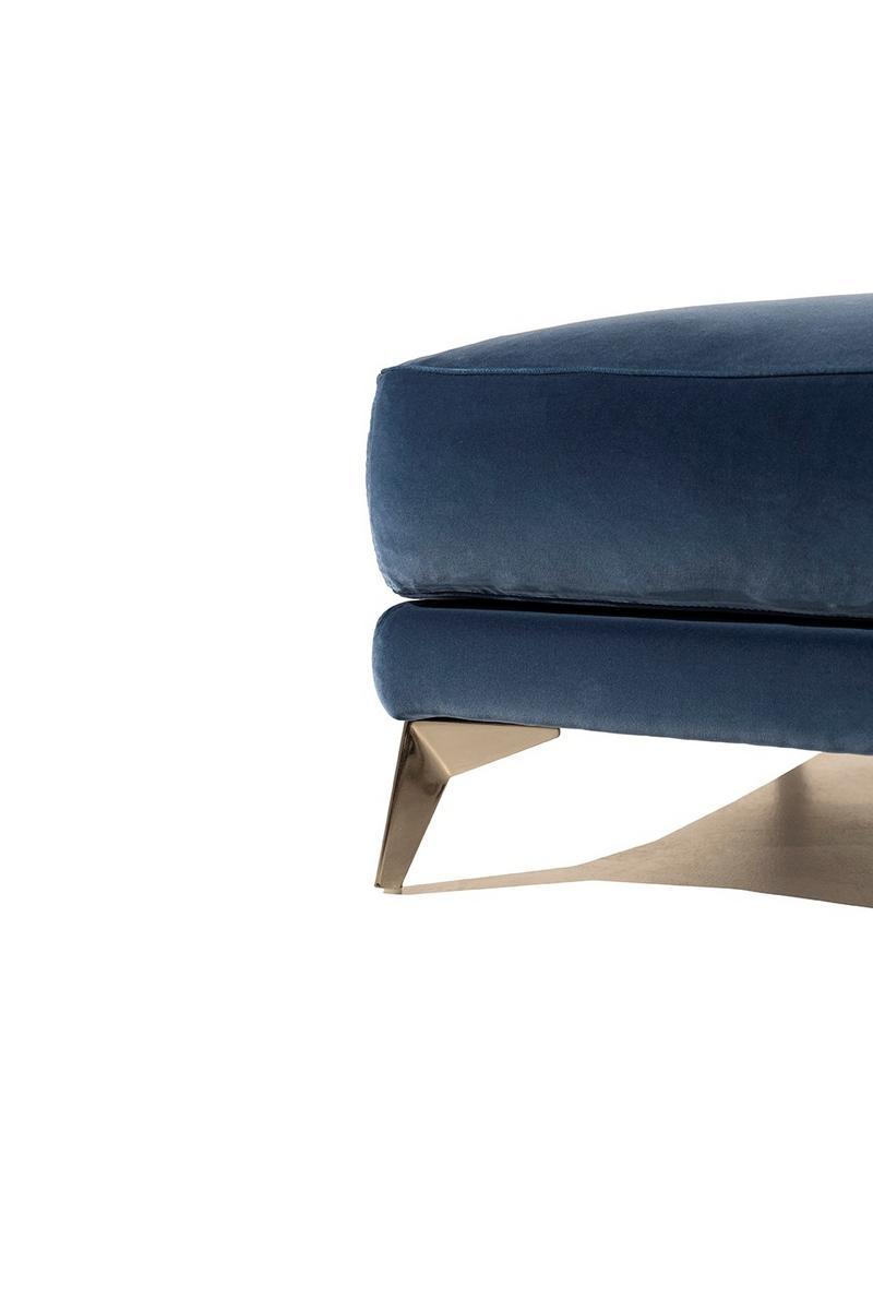 Square velvet pouf | Tesla by Mantellassi 1926