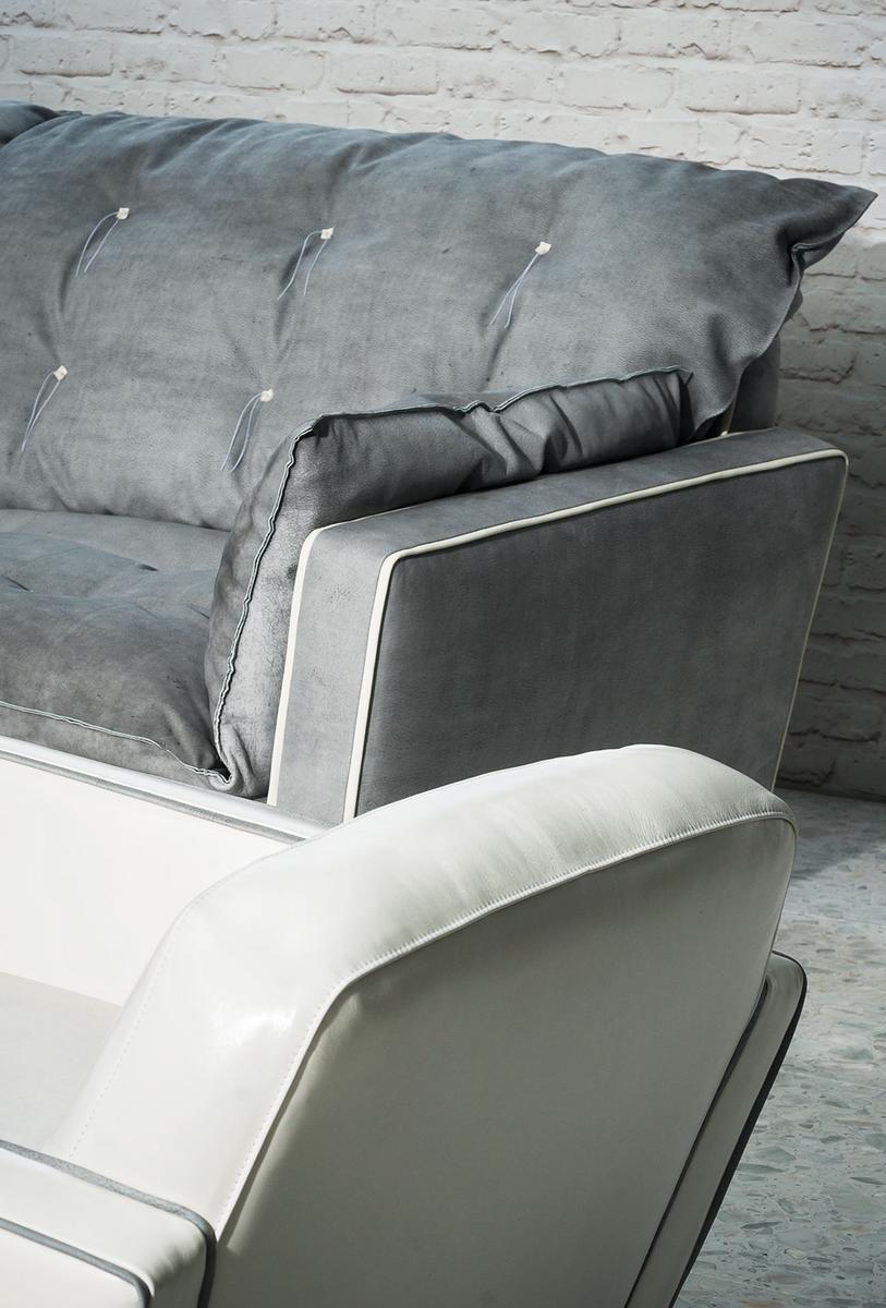 Leather armchair with armrests | Capri by Baxter
