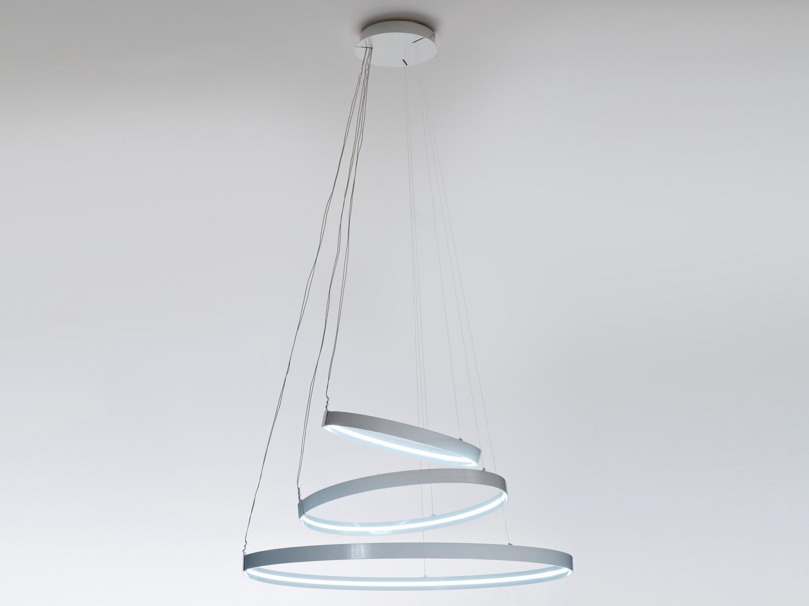 LED aluminium pendant lamp | Rings Orizzontale by Zava