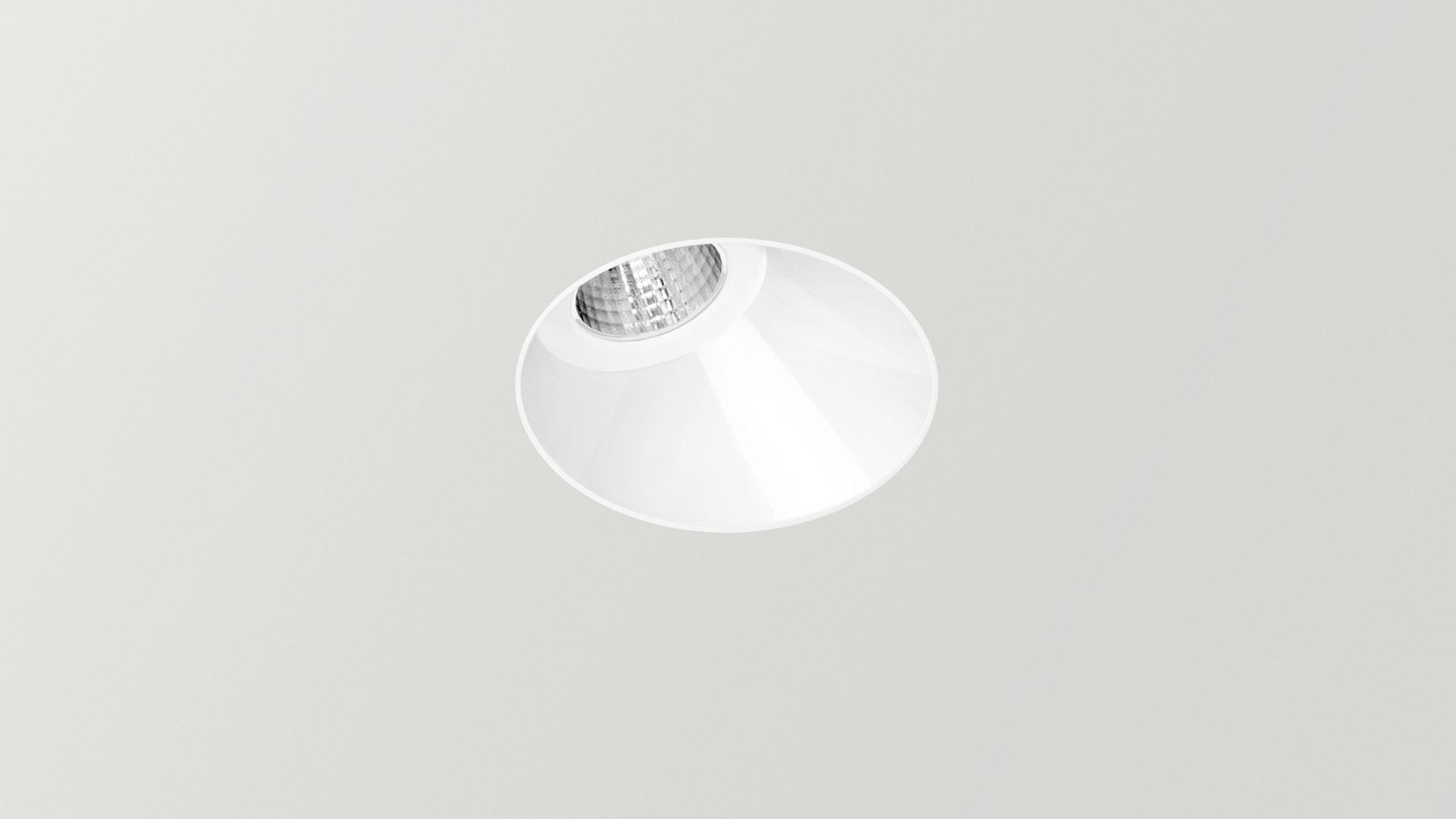 LED round recessed aluminium spotlight | Shot Light M Asymmetric Trimless by Arkoslight