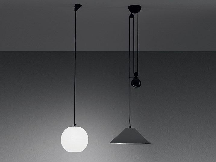 Direct light halogen pendant lamp | Aggregato Saliscendi Sfera by Artemide