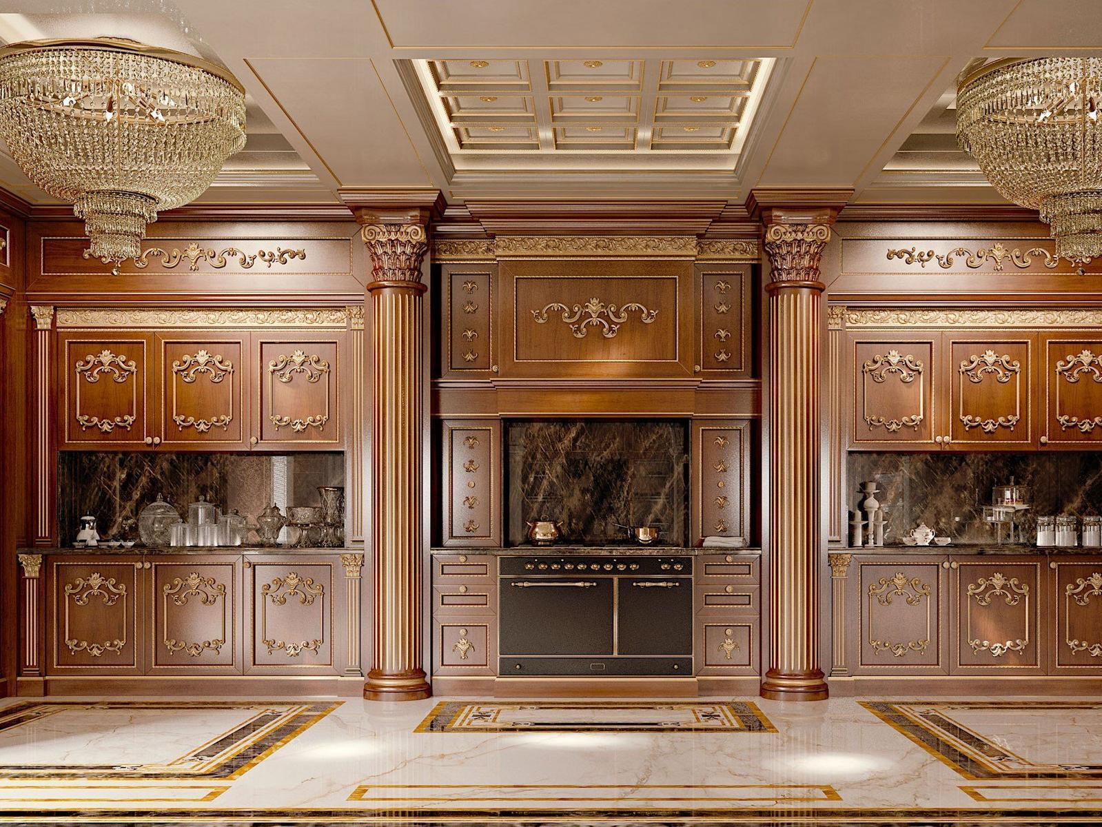 Custom solid wood kitchen Modenese Gastone King