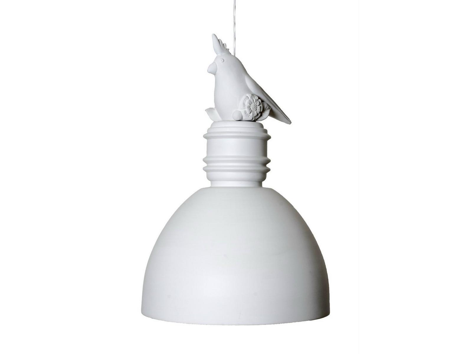 White-paste decoration for pendant lamp little parrot shaped | Maio by Karman