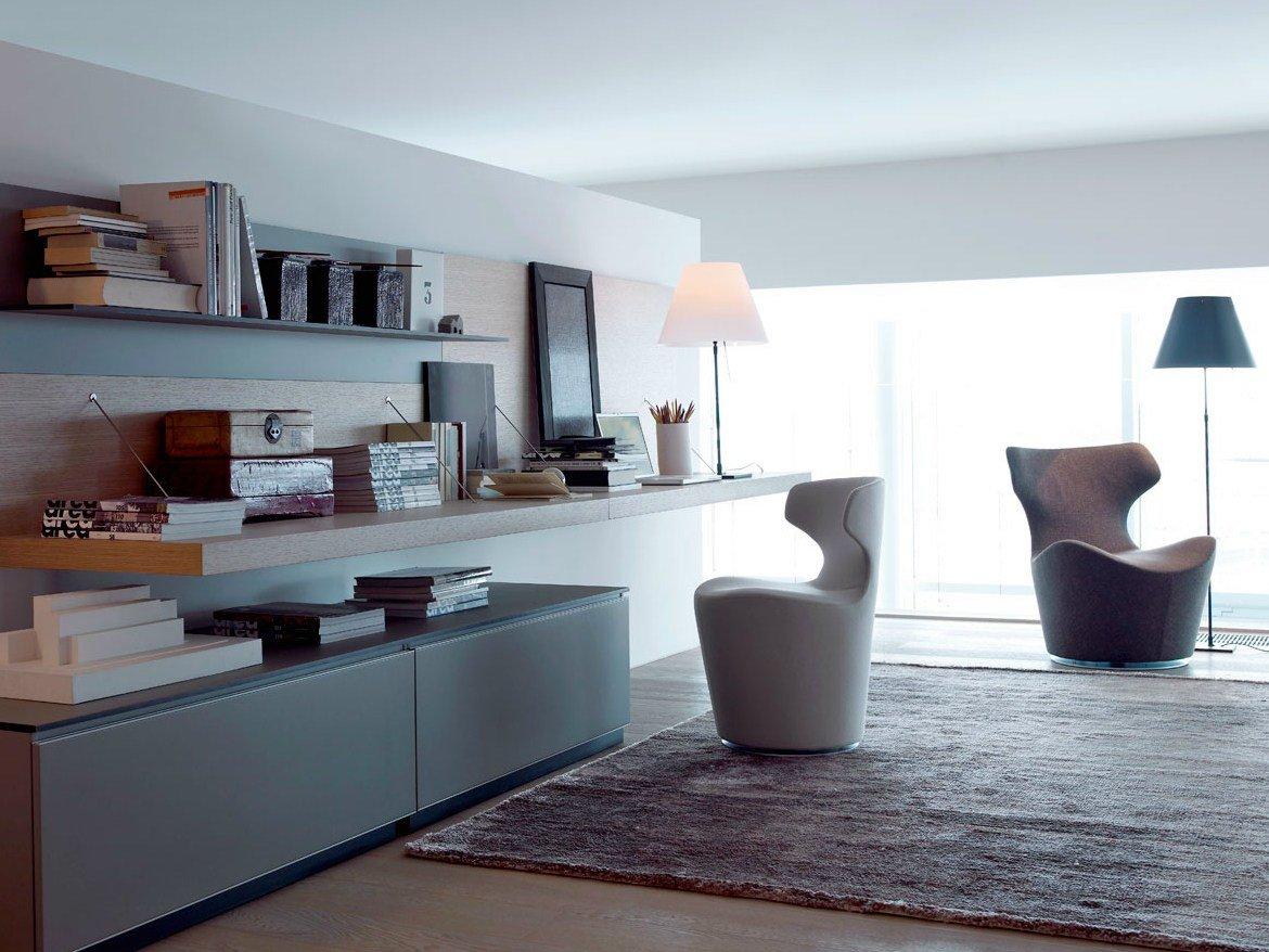 Swivel upholstered armchair | Piccola Papilio by B&B Italia