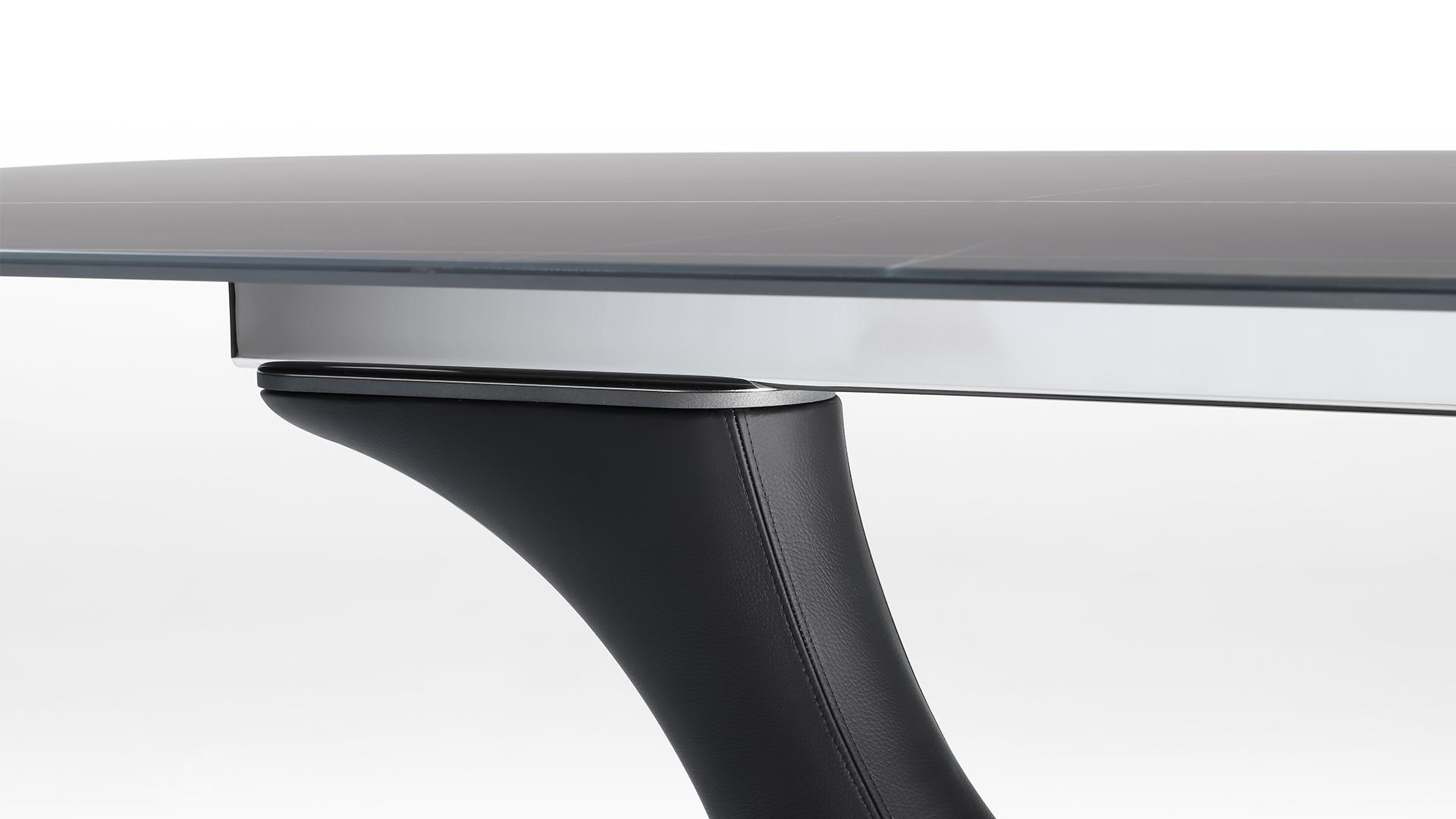 Extending rectangular Marble glass dining table | Archimede by Reflex