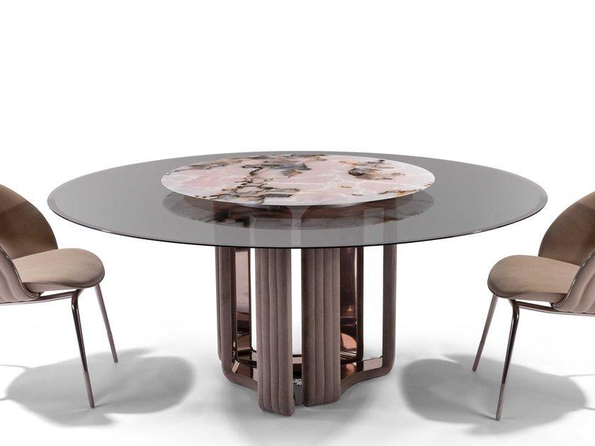Round glass dining table | Kylo by Visionnair