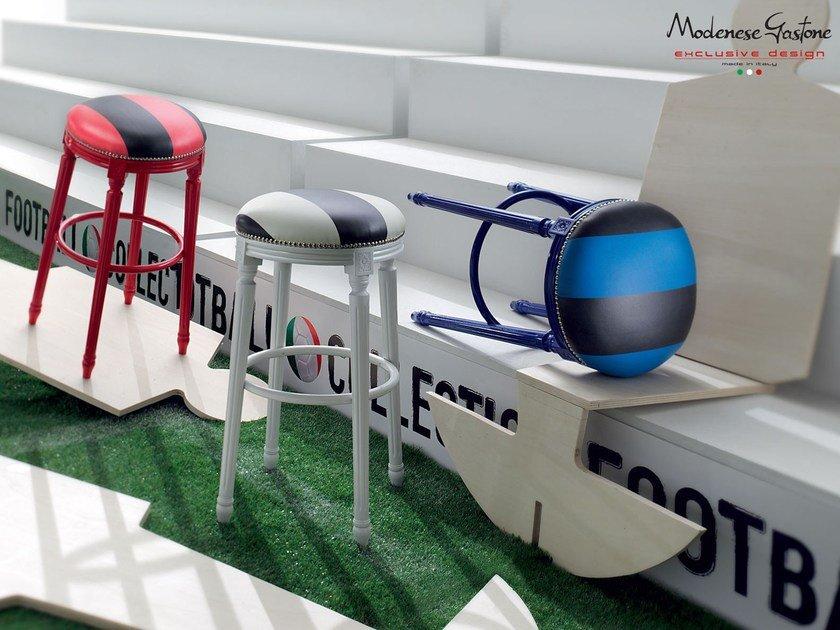Fabric barstool with footrest | World Cup by Modenese Gastone