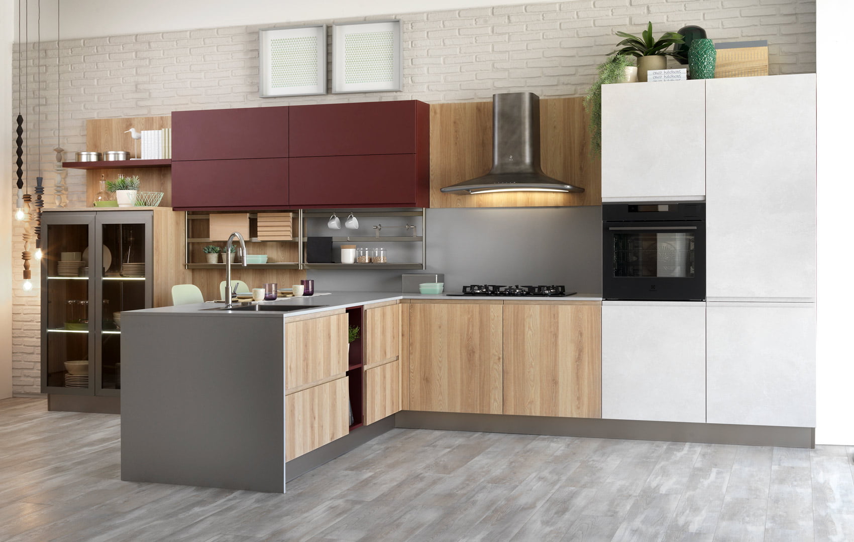 Melamine kitchen without handles Creo kitchens Jey Feel