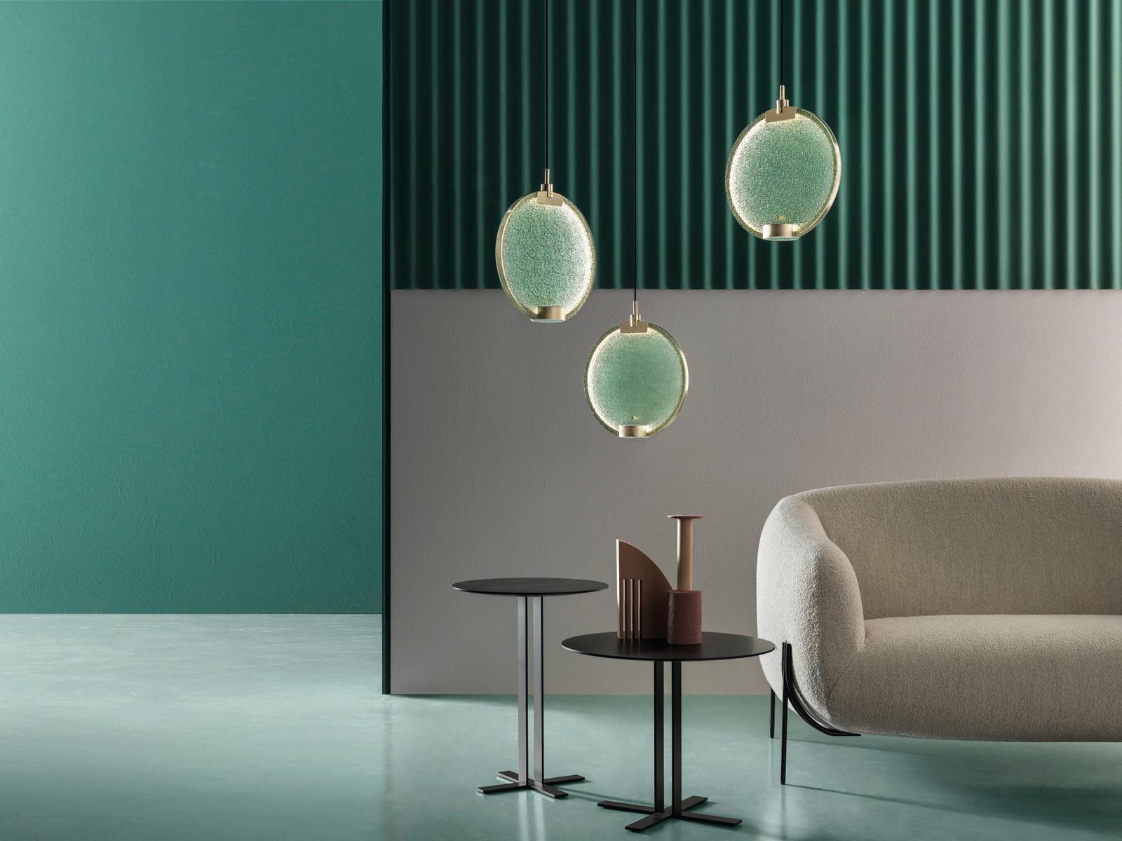 LED glass pendant lamp with dimmer | Horo S3 by Masiero