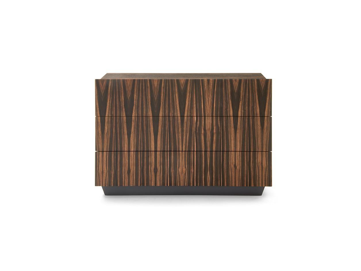 Rectangular wooden bedside table with drawers | Tosca by Pianca