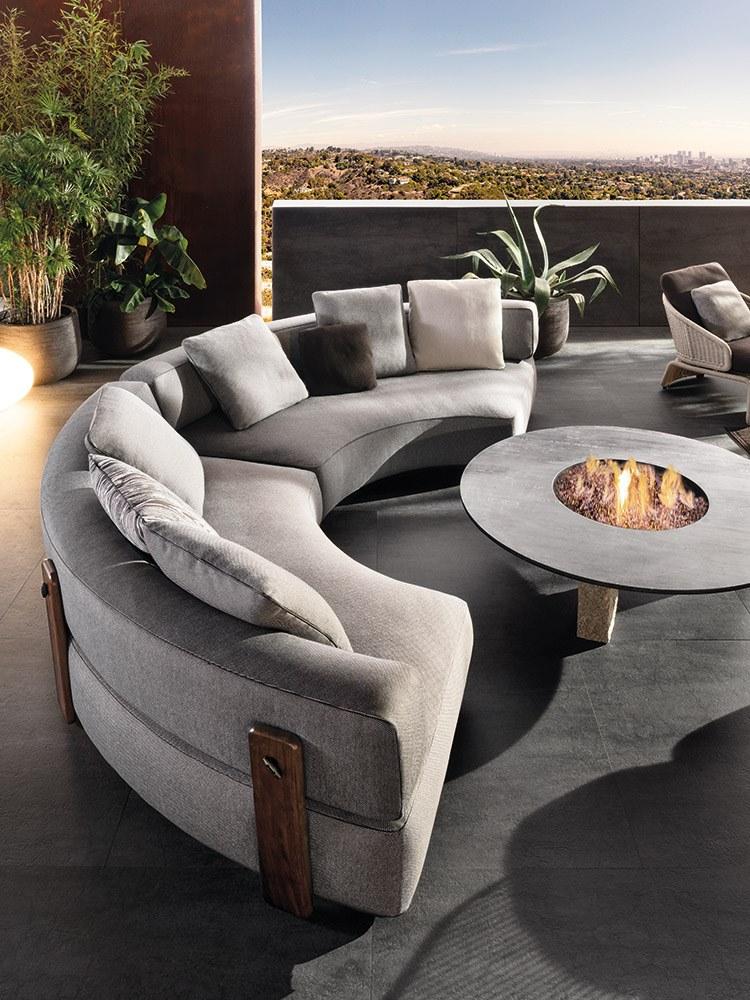 Sectional fabric garden sofa | Florida by Minotti