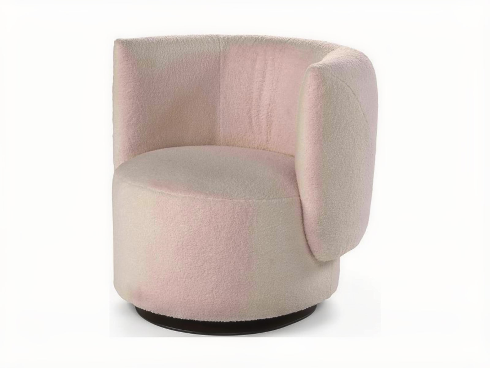 The 'Milla' armchair offers a compact, stylishly retro design with a comfortable round backrest and the versatility of fixed and swivel base options. | Milla by Calia Italia