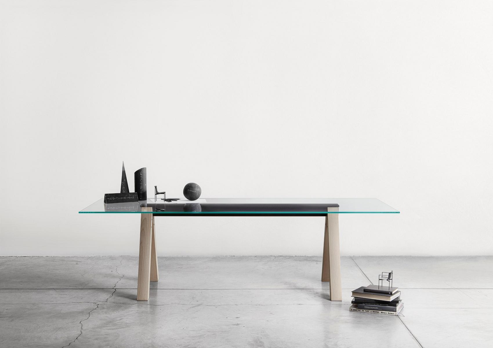 Rectangular glass table | Sesto by Lema