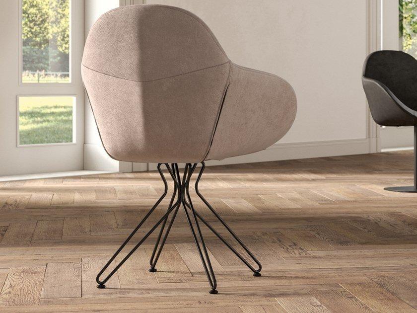 Upholstered trestle-based chair | Eden by Ozzio Italia