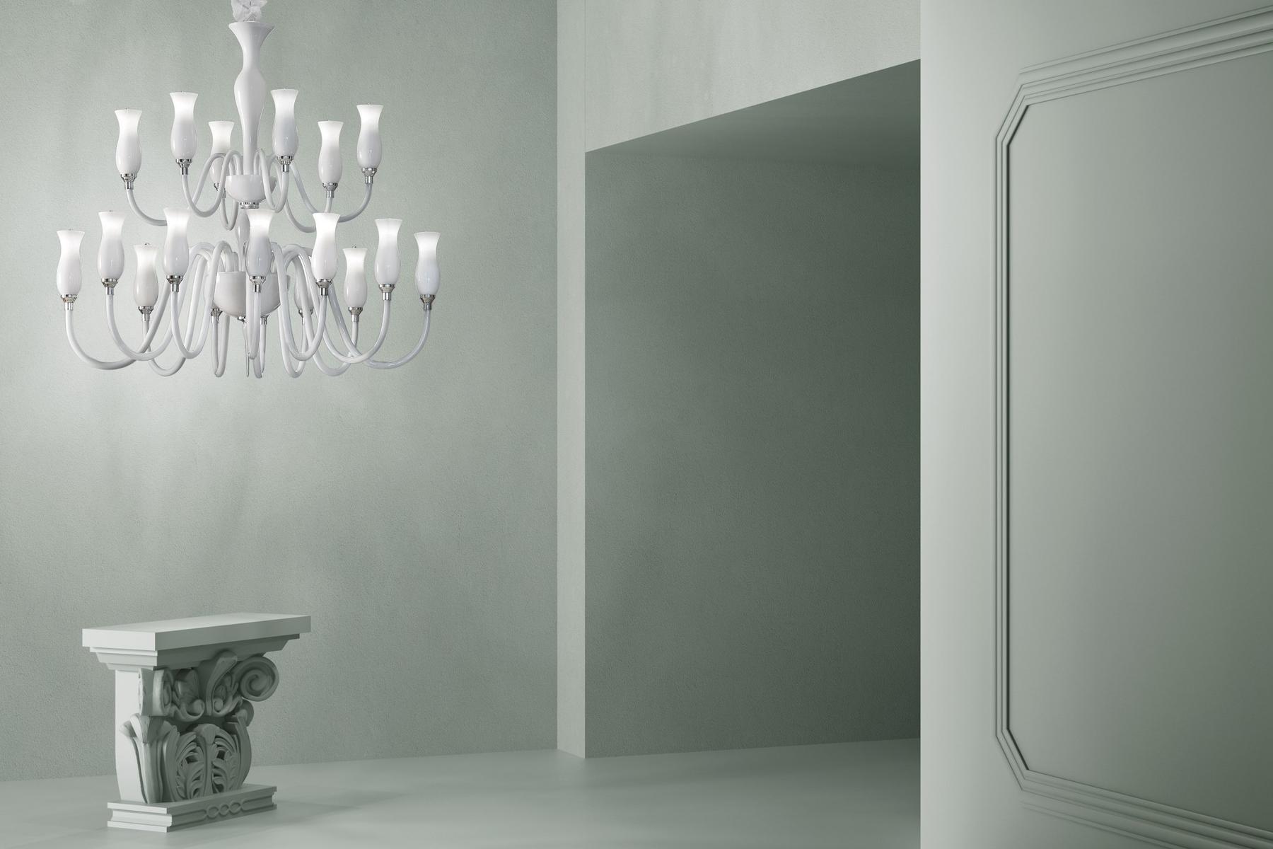 Blown glass chandelier | Teodato by Sylcom