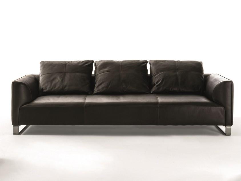 Modular leather sofa | Fold by Longhi