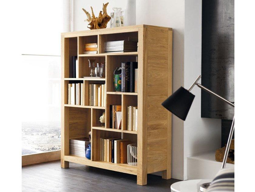 Wall-mounted freestanding solid wood bookcase | Eco by Altacorte