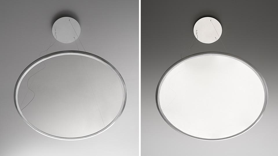LED direct-indirect light aluminium pendant lamp | Discovery by Artemide