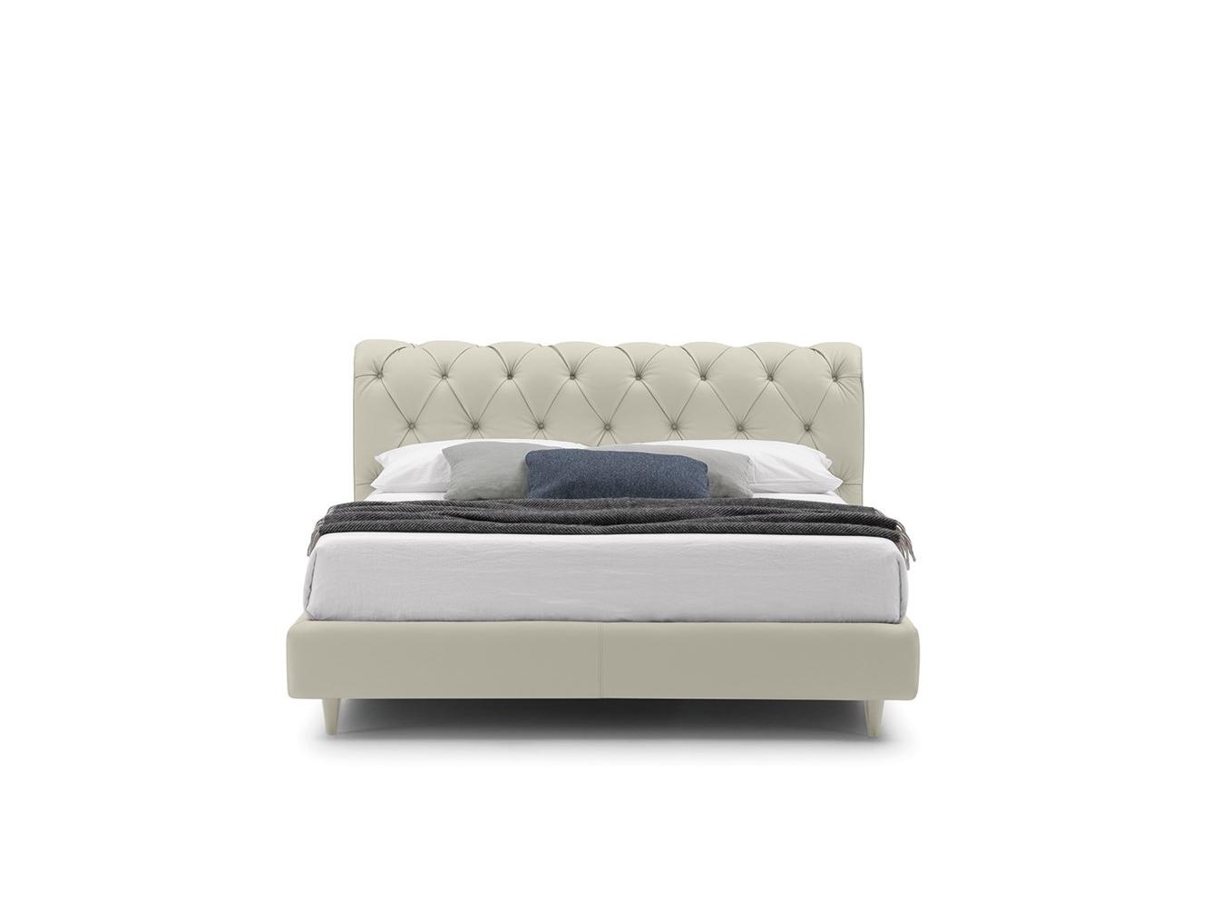 Double bed with tufted headboard | Exige by Bolzan letti