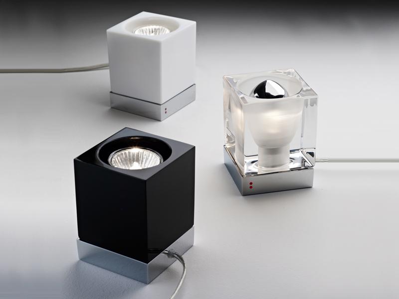 Glass table lamp | Cubetto by Fabbian