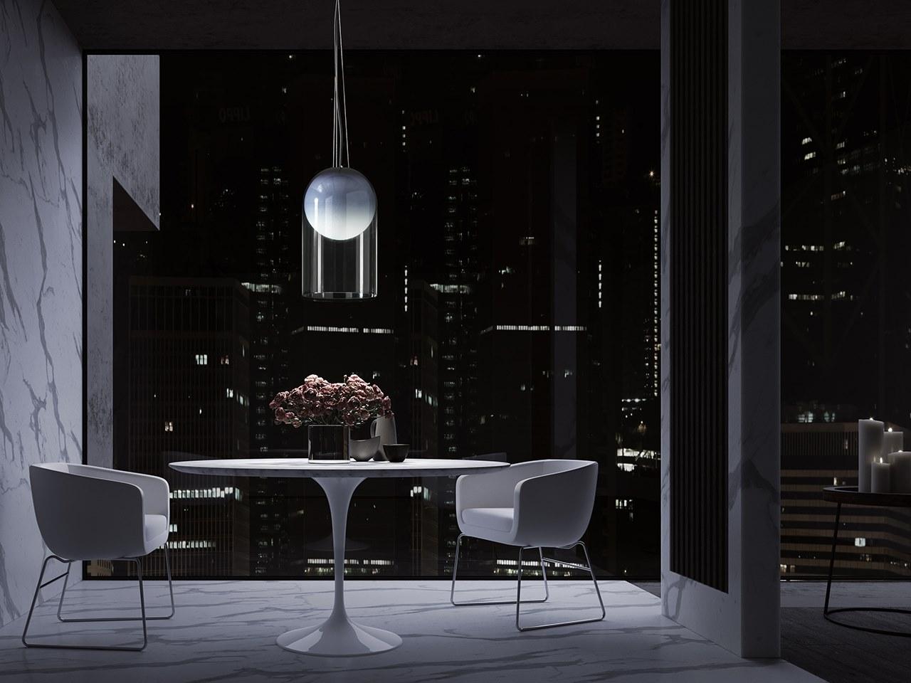 LED blown glass pendant lamp | Muna by Italamp