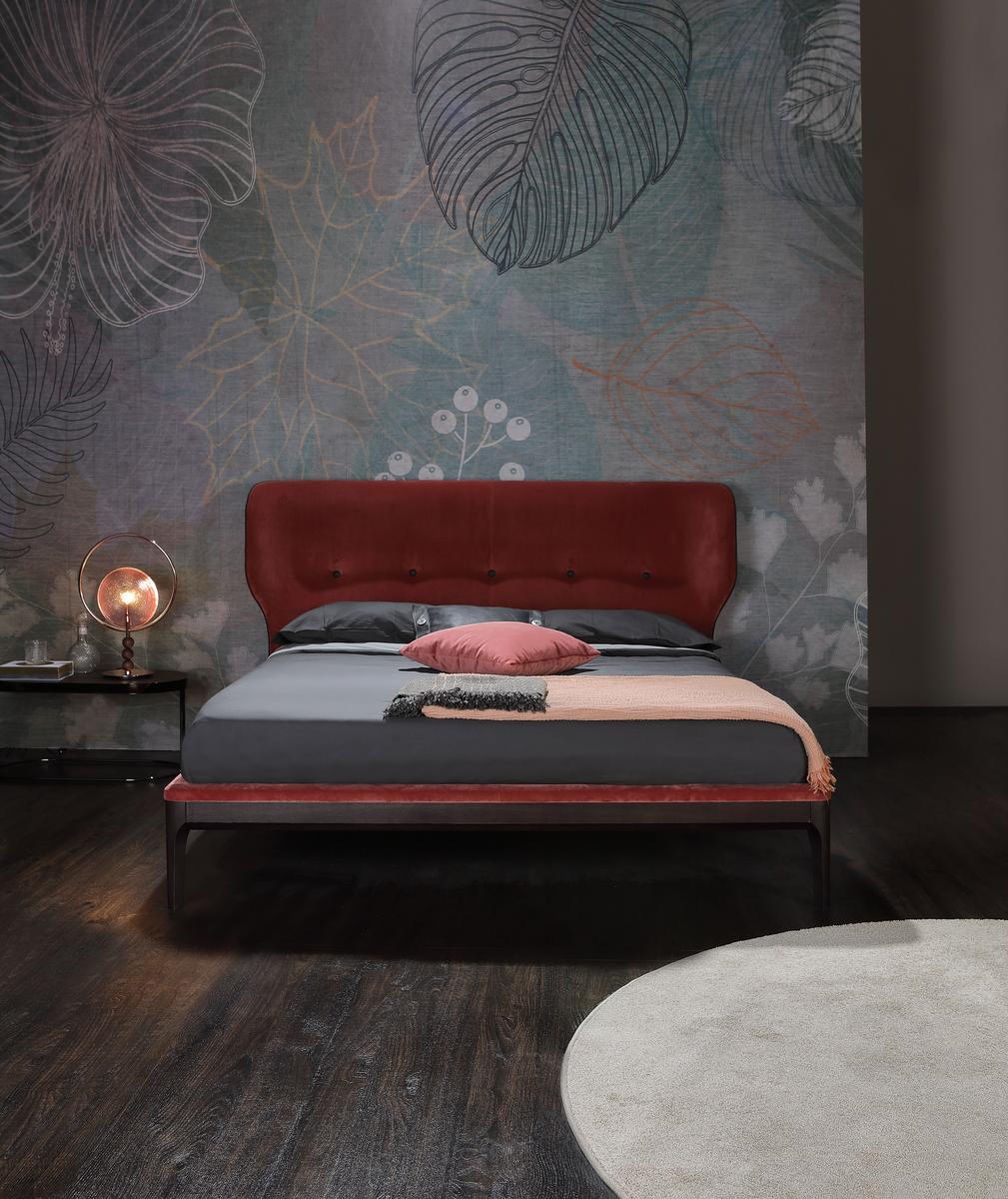 Bed with upholstered headboard | Ambra by Tonin Casa