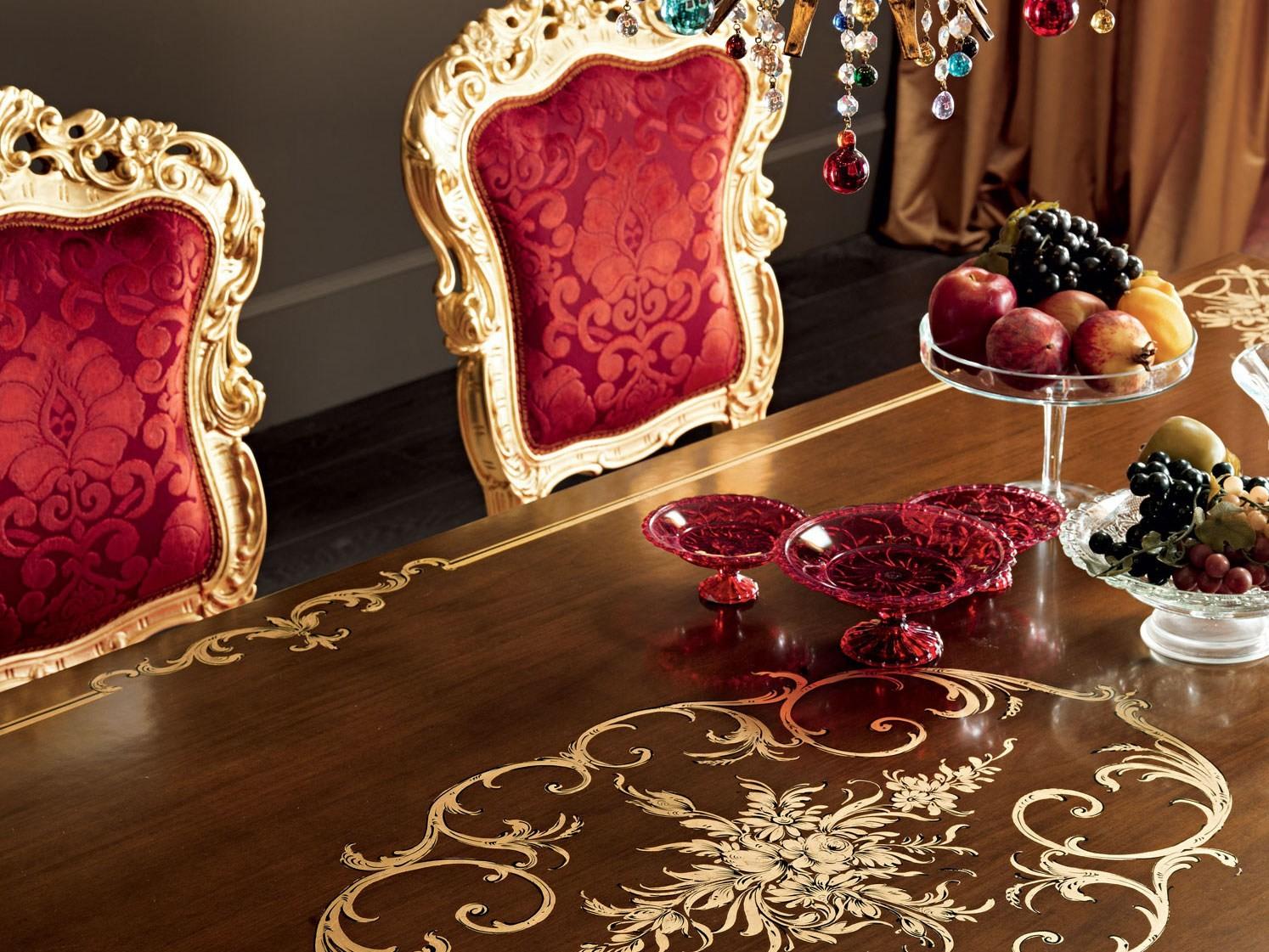 Rectangular solid wood dining table | 11118 by Modenese Gastone