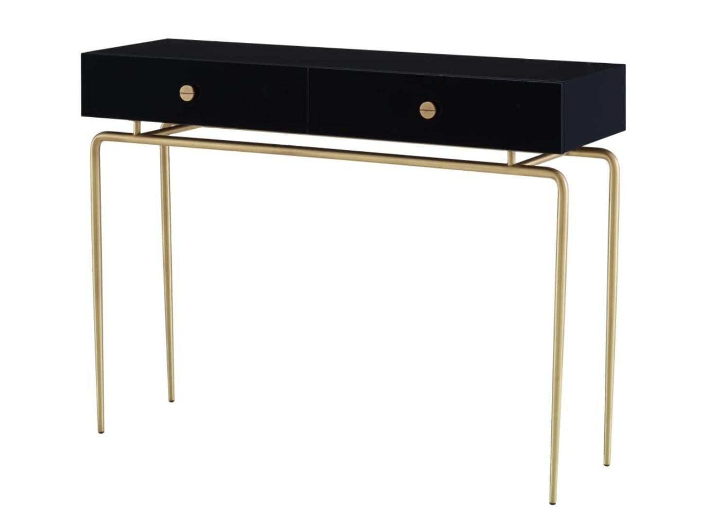 Rectangular steel and wood console table with drawers | Débourgeoisée by Ligne Roset