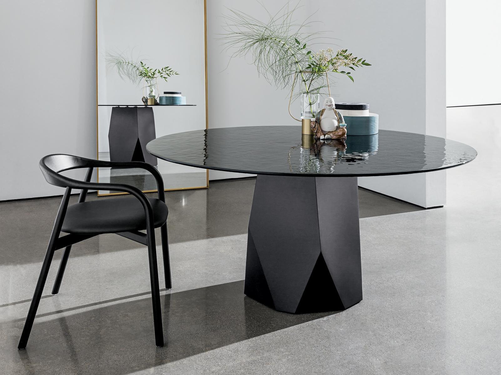 Round tempered glass table | Deod by Sovet