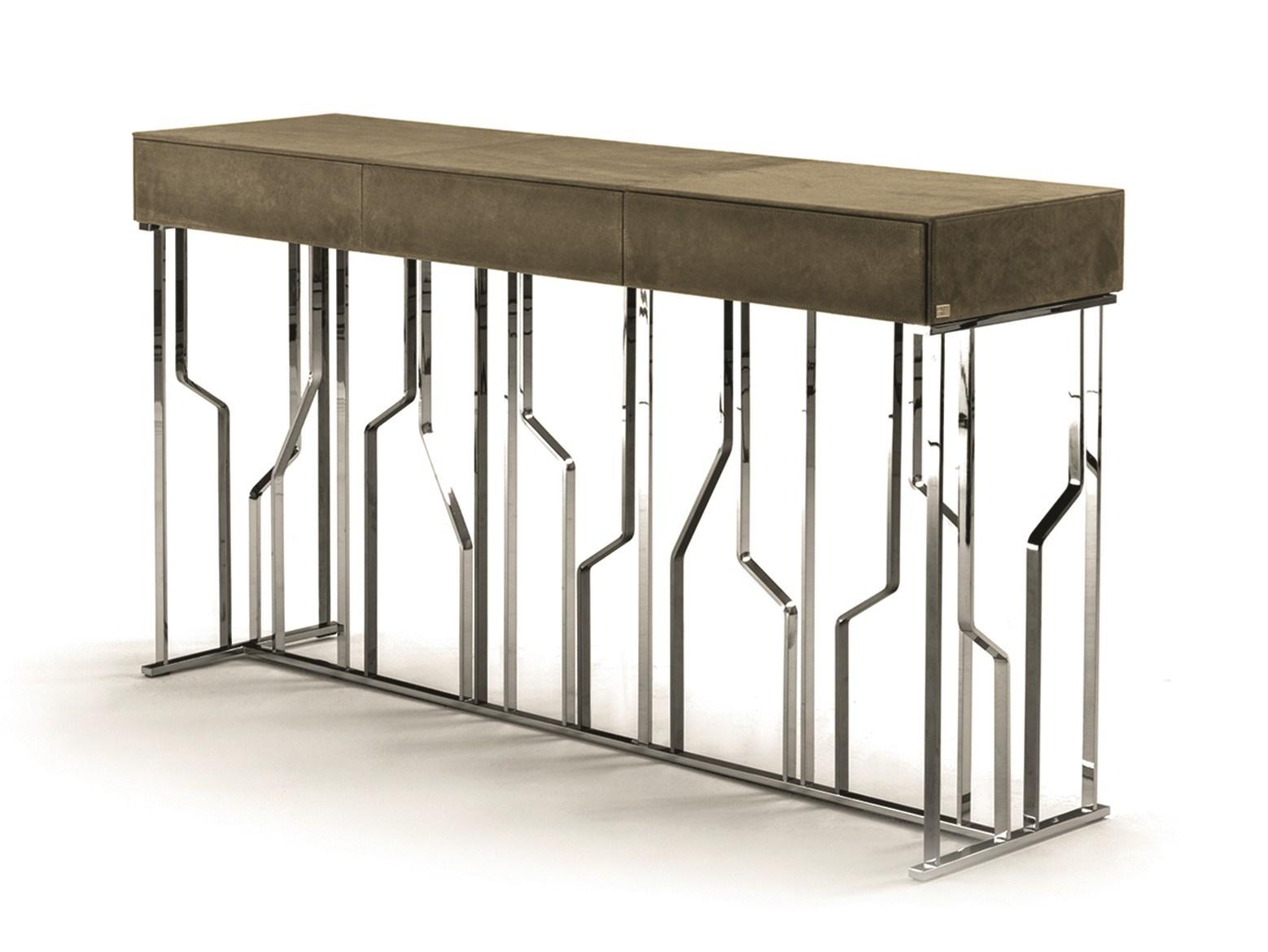Rectangular metal console with drawers | Ginza Evo by Longhi
