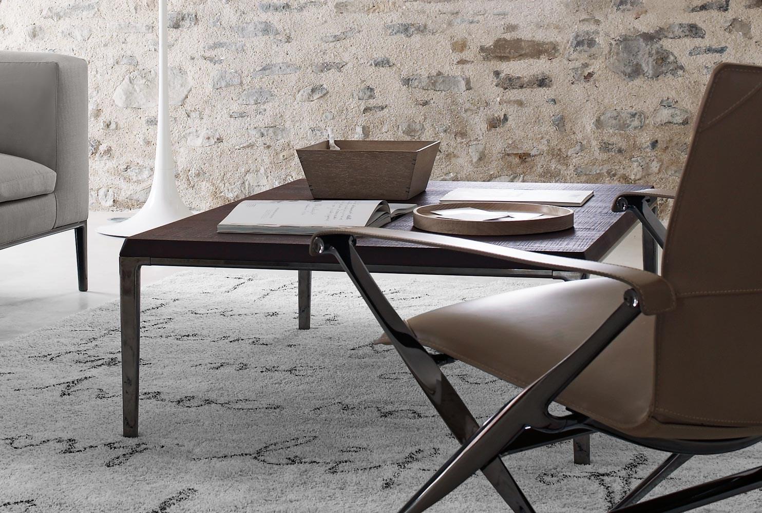 Rectangular solid wood coffee table | Michel by B&B Italia