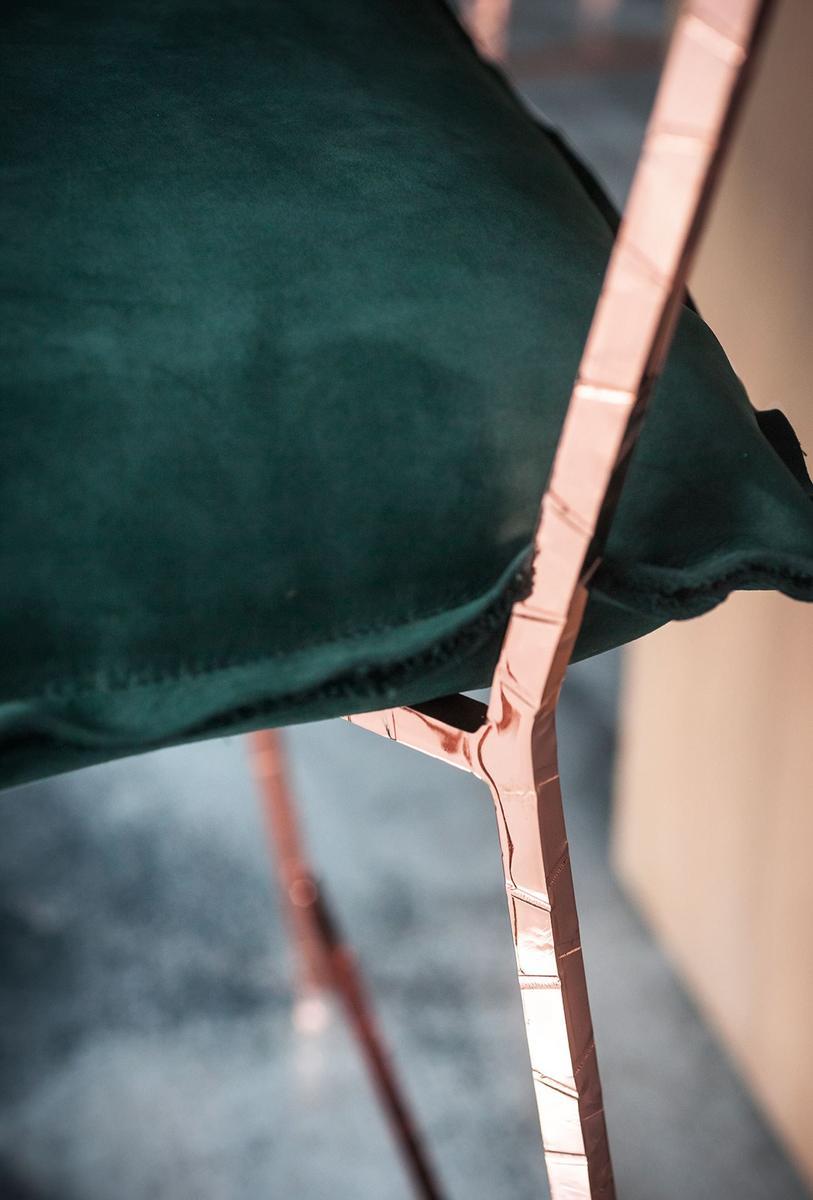 Upholstered leather chair | Etah by Baxter