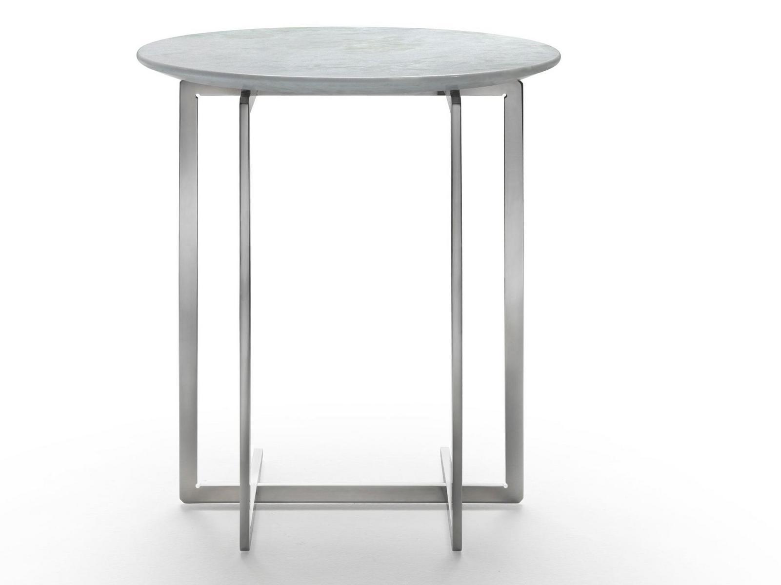 Round marble side table | Marmaduke by Flexform