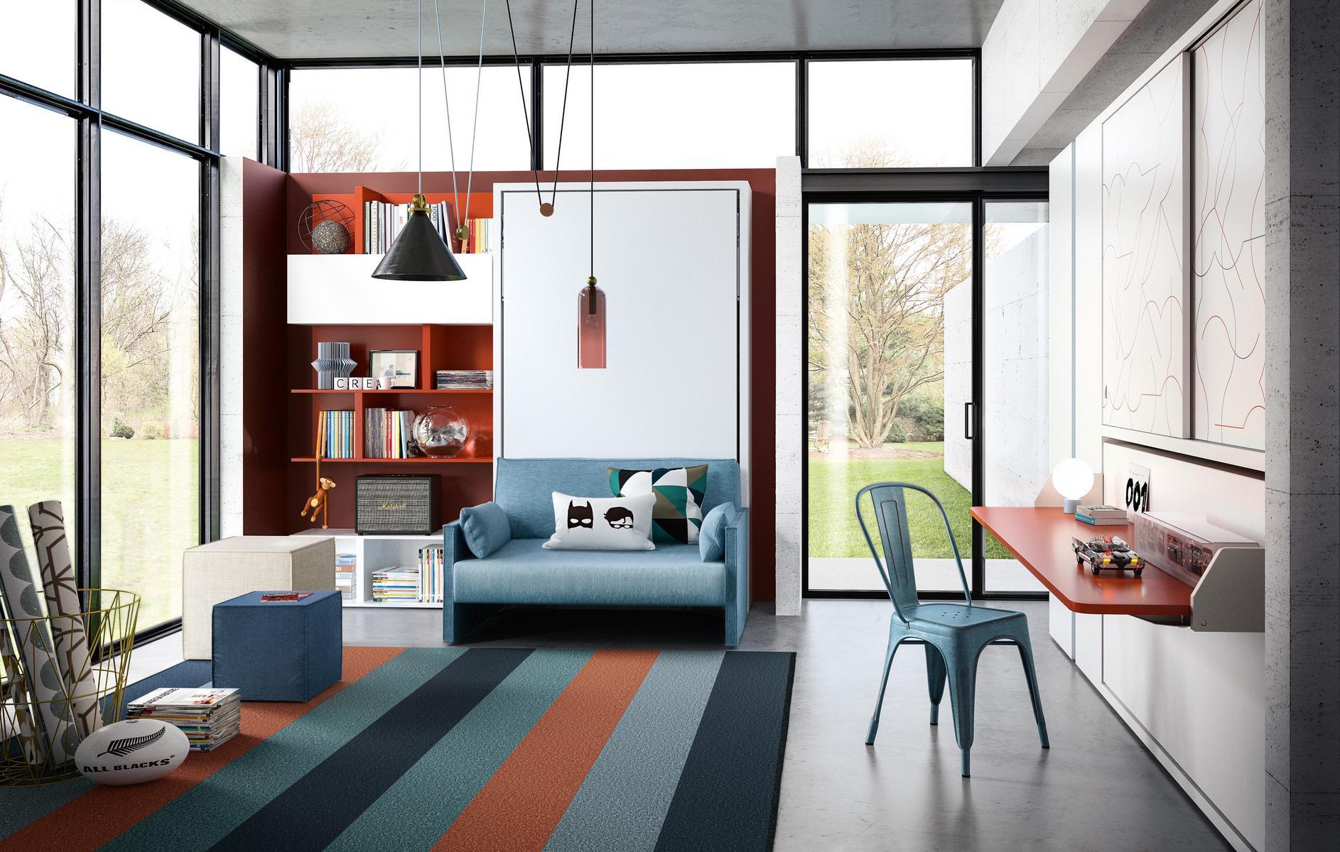 Convertible 2 seater fabric sofa | Altea 120 Sofa by CLEI