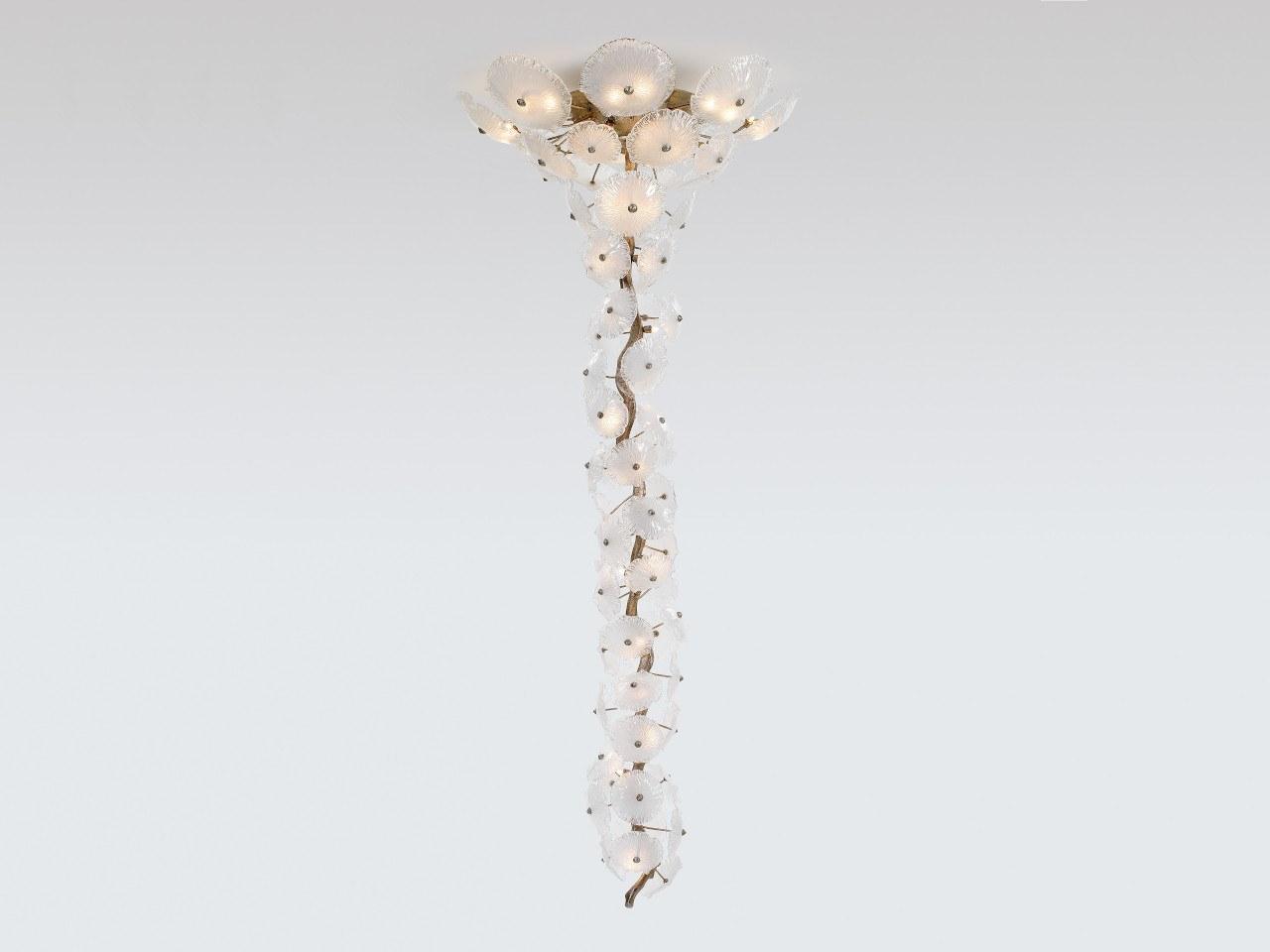 LED handmade bronze ceiling lamp | Nenufar Ct3229/48 by Serip