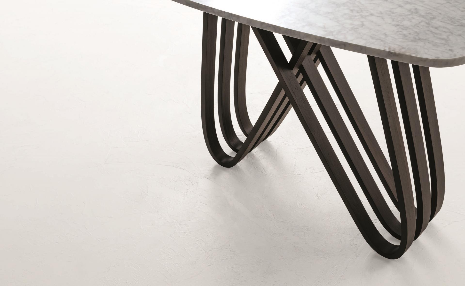 Demilune Carrara marble console table | Arpa by Tonin Casa