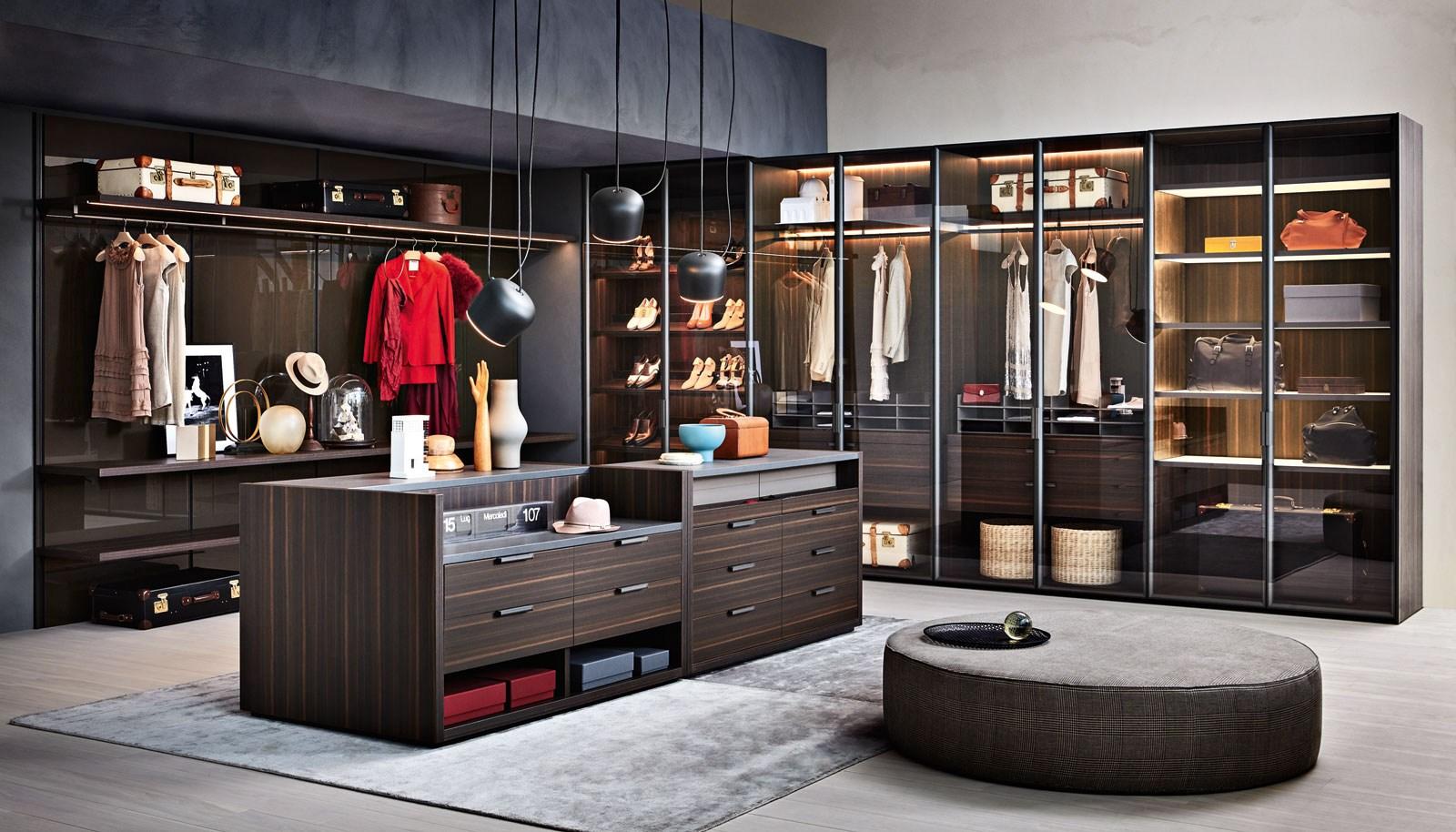 Hinged glass cabinet door for wardrobes | Gliss Master Window by Molteni