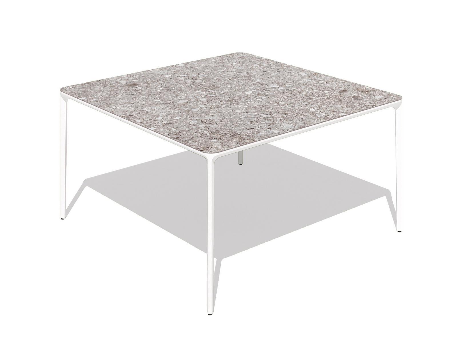 Square ceramic garden table | Slim by Sovet